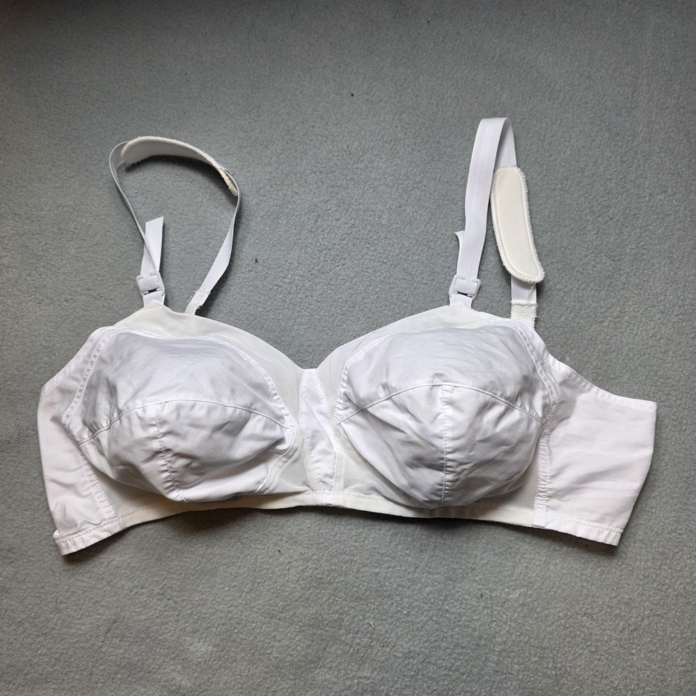 Exquisite Form Bra 42B White‎ Minimizer Full Coverage Wireless Support Vintage
